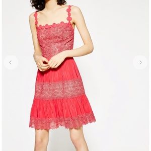 The Kooples red guipure lace dress